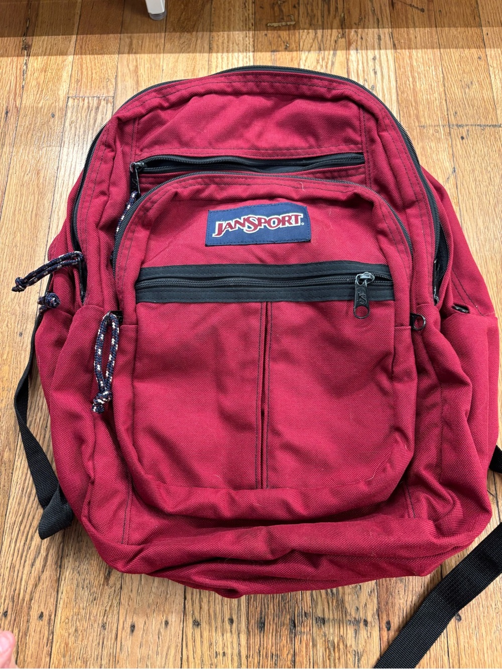 Jansport Burgundy Red Everyday Backpack with Front Pockets